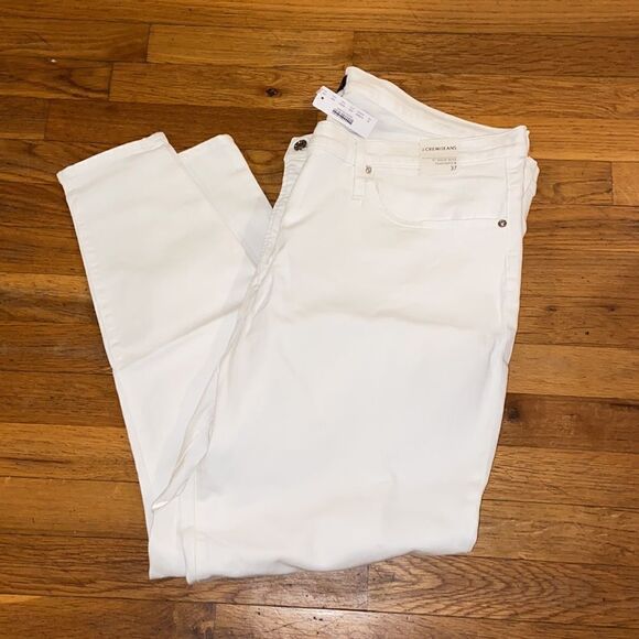 J. Crew 9" mid-rise toothpick jean in white* - Picture 5 of 7